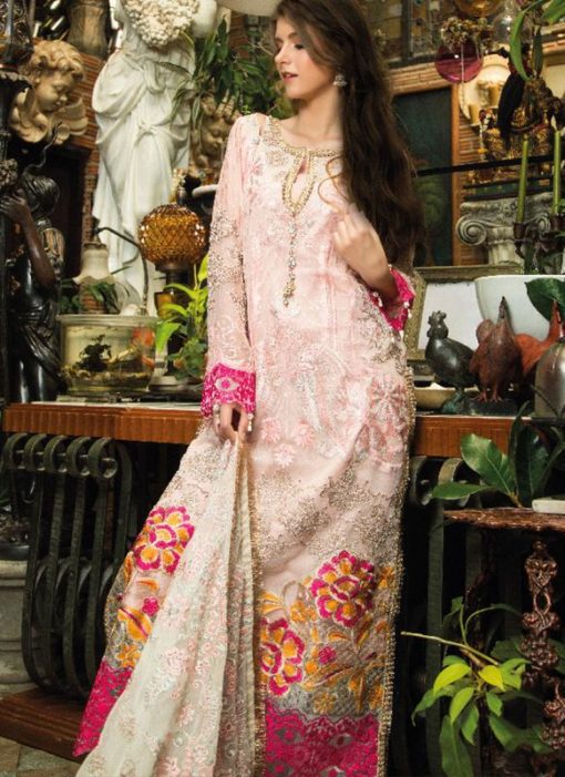 Peach Cambric Cotton Pakistani Suits