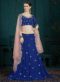 Blue Designer Wedding Georgette Lehenga Choli