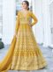 Magnificent Peach Georgette Embroidered Work Anarkali Suit