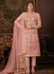 Classy Cream Net Embroidered Work Designer Salwar Suit