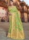 Lovely Yellow Cotton Digital Printed Casual Saree
