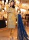 Designer Pakistani Style Gold Bridal Wear Salwar Suit