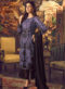 Elegant Violet Georgette Embroidered Work Pakistani Suit