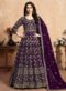 Awesome Blue Georgette Embroidered Work Anarkali Suit