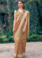 Designer Brown Casual Wear Printed Cotton Silk Saree