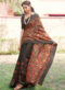 Designer Grey Casual Wear Printed Cotton Silk Saree