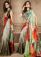 Multicolor Satin Digital Printed Casual Wear Saree