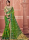 Multicolor Designer Party Wear Georgette Bandhani Saree