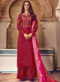 Latest Designer Embroidred Party Wear Pure Tusar Plazzo Suit
