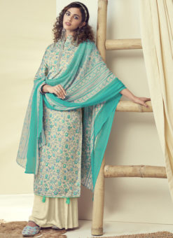 Latest Designer Multicolor Pure Zam Cotton Salwar Suit