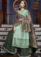Lovely Green Silk Embroidered Work Pakistani Suit