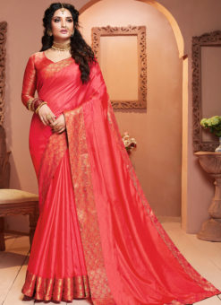 Luxurious Beige Silk Zari Weaving Party Wear Saree