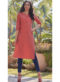 Alluring Yellow South Cotton Casual Wear Kurti