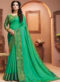 Elegant Green Designer Party Wear Weaving Silk Saree