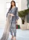 Lovely Grey Net Party Designer Salwar Suit