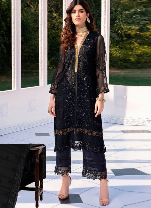 Elegant Net Black Designer Pakistani Salwar Suit