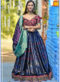 Elegant Blue Banarasi Silk Wedding Wear Designer Lehenga Choli
