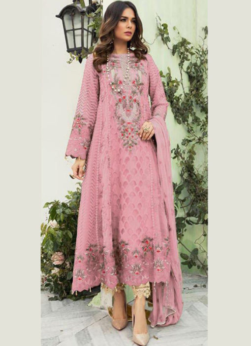 Pink Georgette Designer Pakistani Suit