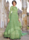 Green Georgette Embroidered Garara Suits