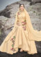 Peach Georgette Embroidered Gown Style Anarkali Suit