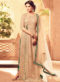 Cream Net Floor Length Designer Party Wear Anarkali Salwar Suit