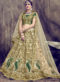 Beige Silk Floor Length Zareena Anarkali Salwar Suit