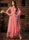 Peach Net Floor Length Designer Anarkali Salwar Suit
