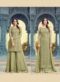 Grey Net Gown Style Wedding Wear Designer Anarkali Salwar Suit