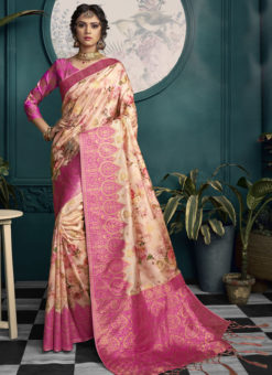 Multicolor Designer Traditional Wear Soft Art Silk Saree