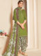 Brown Cotton Casual Wear Printed Patiyala Salwar Suit
