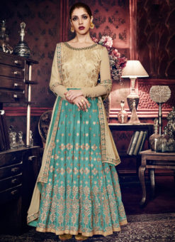 Rama Silk Designer Wedding Wear Anarkali Salwar Kameez