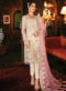 Excellent Peach Georgette Embroidered Work Pakistani Suits