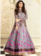 Peach Net Wedding Wear Floor Length Anarkali Suit