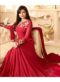Red Faux Georgette Designer Party Wear Pant Style Suit
