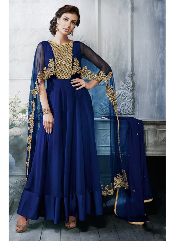 Blue - Wedding - Indo-Western Dresses: Buy Indo-Western Outfits for Women  Online | Utsav Fashion