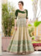 Green Silk 2 in 1 Wedding Wear A-Line Lehenga & Gown