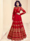 Red Royal Silk Designer Wedding Wear Anarkali Suit