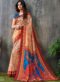 Pink Tussar Silk Party & Festival Wear Digital Printed Sarees