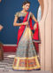 Red Silk Wedding & Party Wear 2 in 1 Lehenga Gown