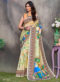 Multicolor Tussar Silk Party & Festival Wear Digital Printed Sarees