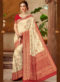 Lavish Red Silk Sangeet Sandhiya Saree