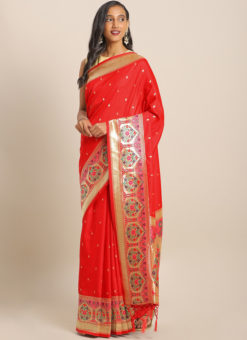 Latest Designer Party Wear Banarasi Silk Saree