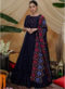 Designer Rani Georgette Embroidered Semi Stitched Party Wear Gown