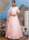 Pink Silk Embroidered Work Designer Semi Stitched Wedding Gown