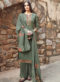 Green Cotton Embroidered Work Casual Wear Chudridar Salwar Suit