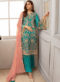 Blue Net Heavy Embroidered Work Designer Pakistani Style Salwar Suit