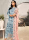 Turquoise Georgette Heavy Designer Pakistani Style Salwar Suit