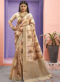 Pista Silk Designer Printed Party Wear Saree