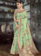 Green Silk Designer Printed Party Wear Saree