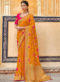 Amazing Yellow And Grey Silk Zari Weaving Party Wear Saree